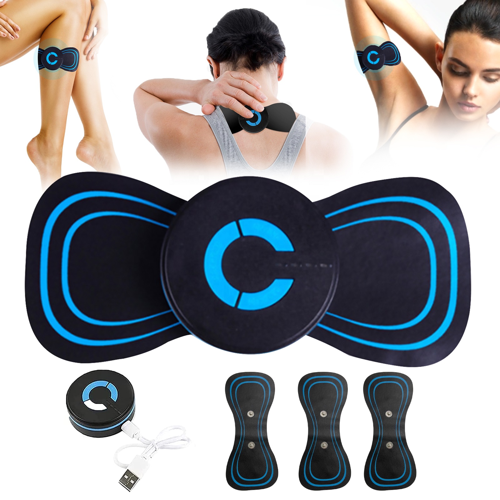 Portable Mini Massage Patch - 6 Modes - Smart EMS Massage & Heating - Image 2