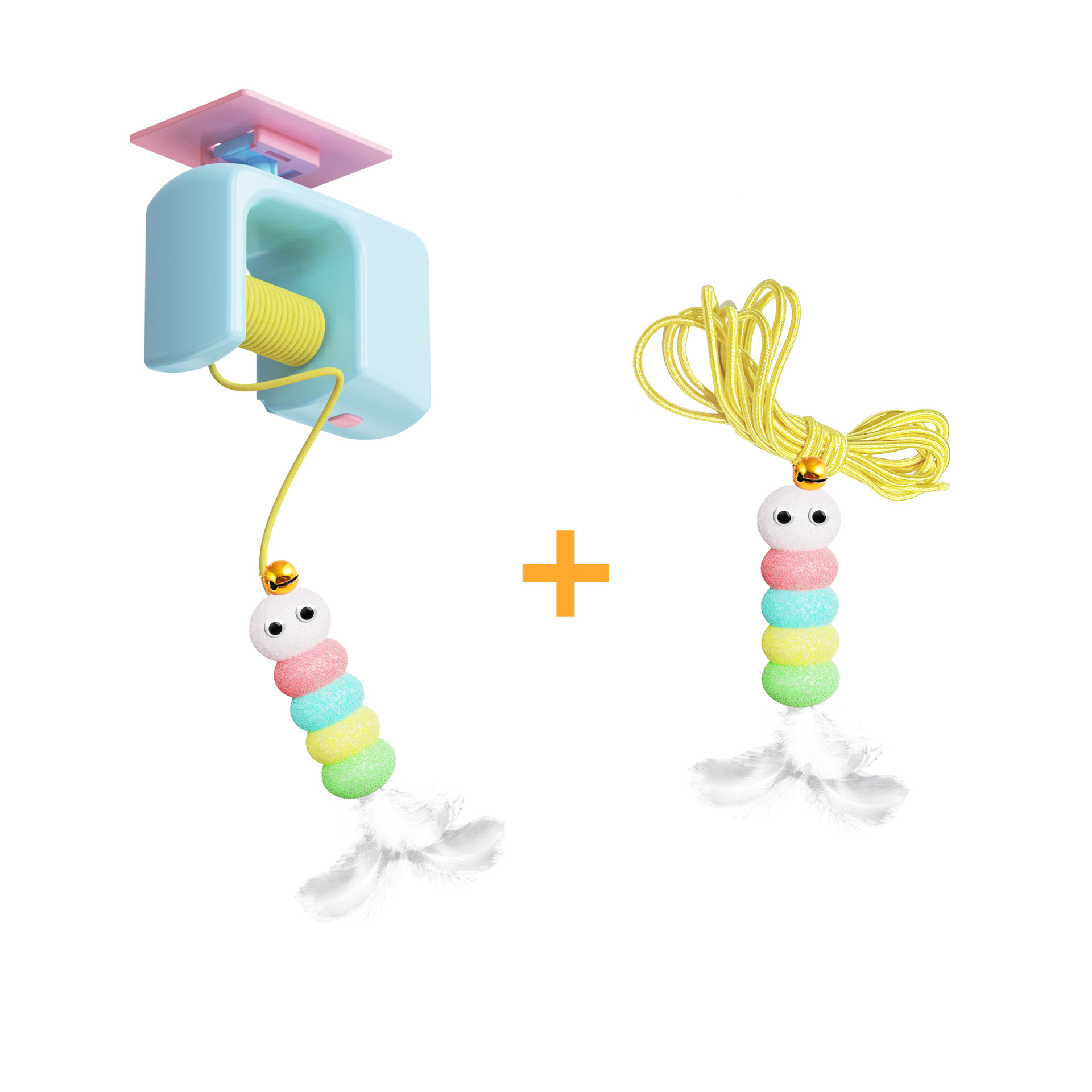 Cat Toys - Hanging - Spring-Loaded and Automatic - Blue - 1pc - Image 1