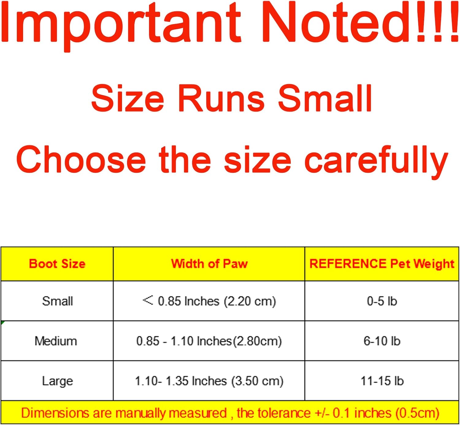 Dog Boots - Waterproof - Small and Medium Dogs - Yellow - Medium - 4 pcs - Image 5