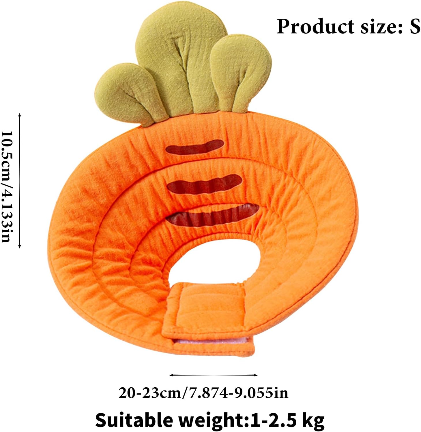 Pet Cone Collar - Soft - Prevents Licking and Biting - Carrot - Small - 1st - Image 4