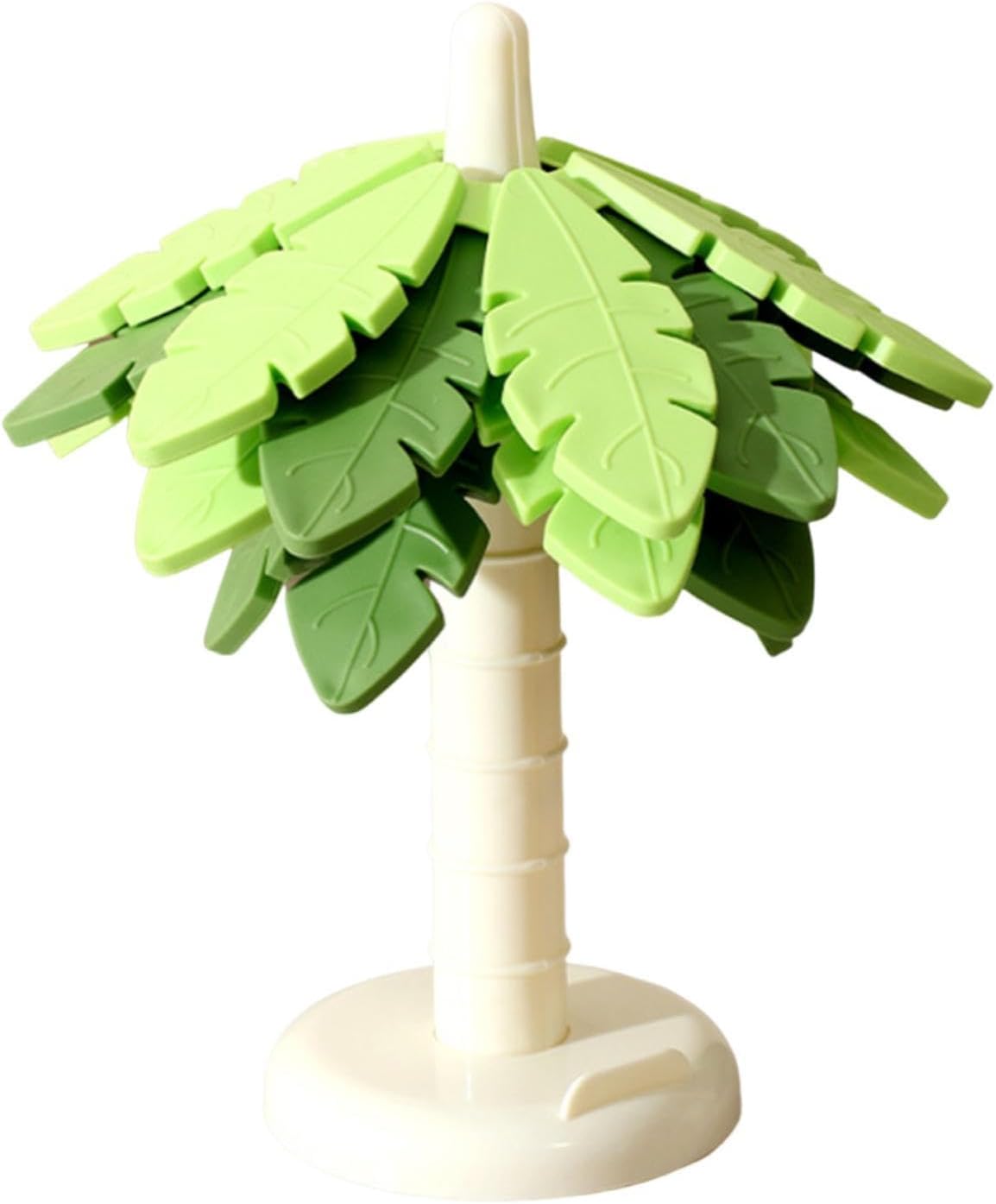 Silicone Coasters - Anti-Scald and Non-Slip - Set of 4 Tree-Shaped Holders with Phone Holder - Green - Image 1