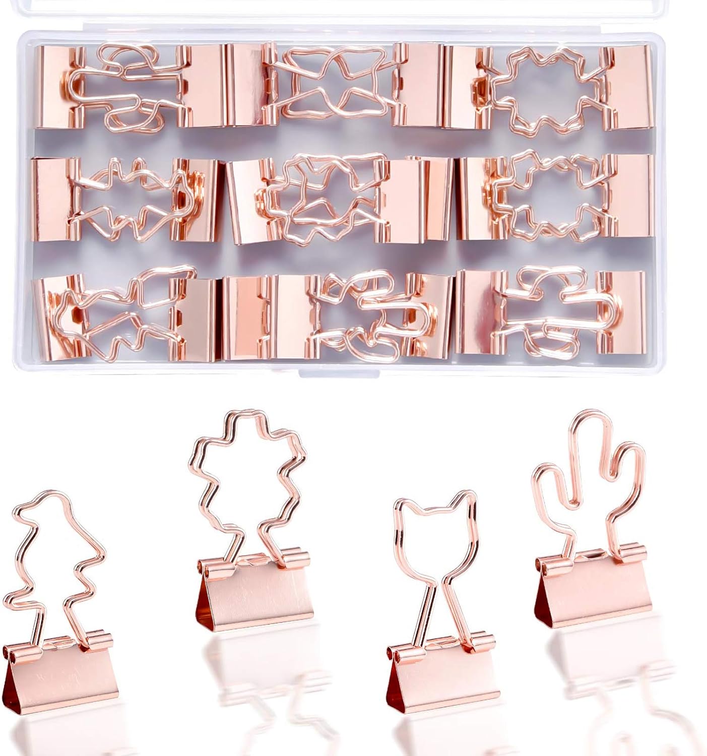 Ring binder - Suitable for office and school - Multifunctional - Rose gold - 24 pieces - Image 1