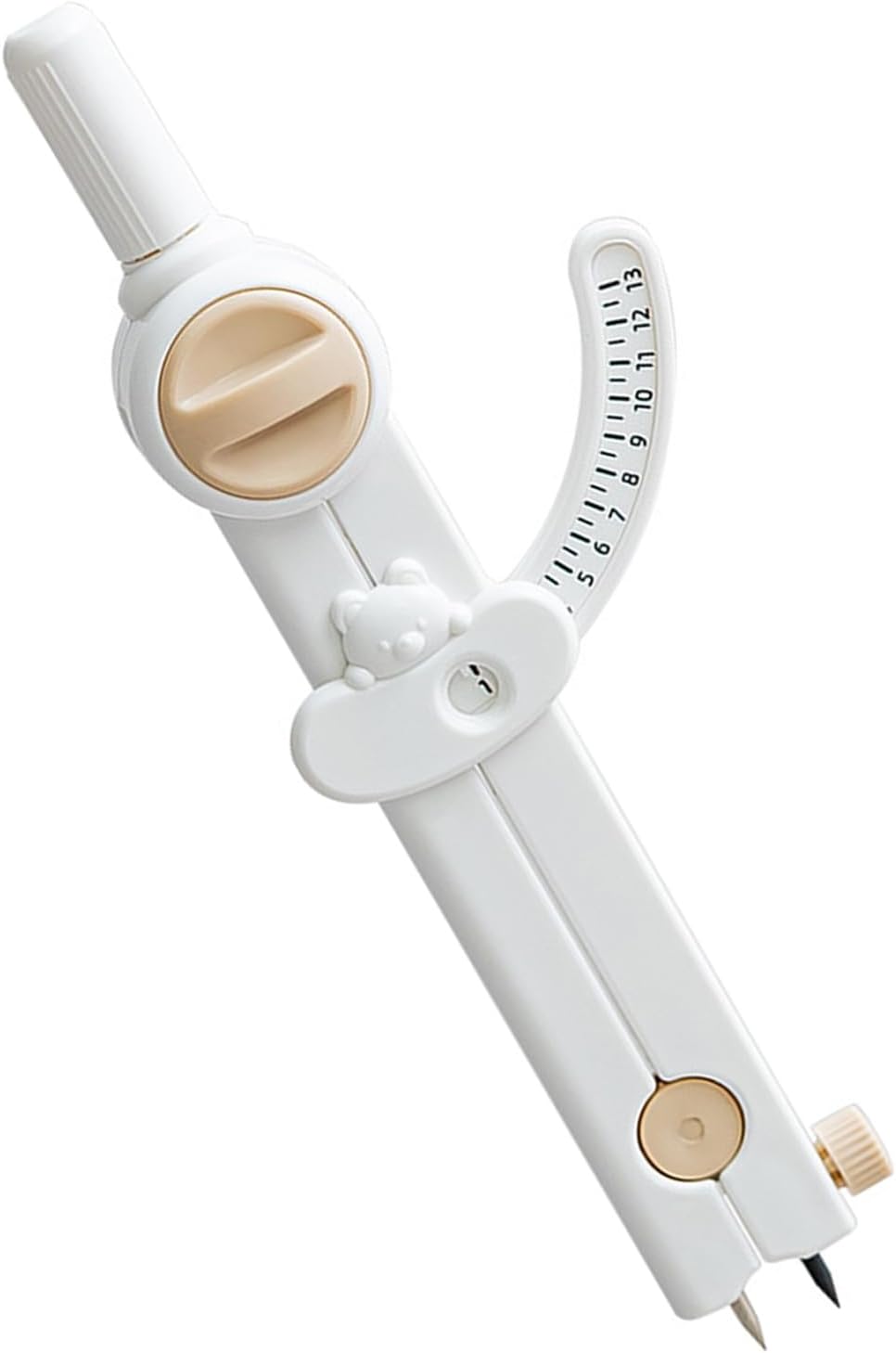 Compass - for drawing circles - adjustable scale - white - 1 piece - Image 1