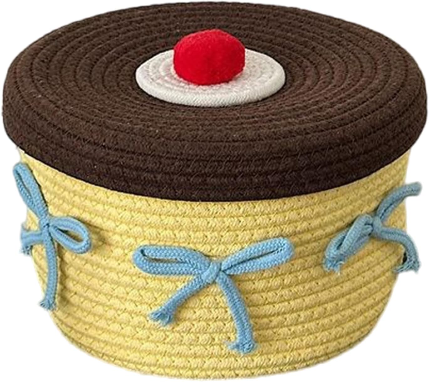 Storage Basket - Woven Cotton - Dustproof Desk Ornaments - 1 Pack - Image 1