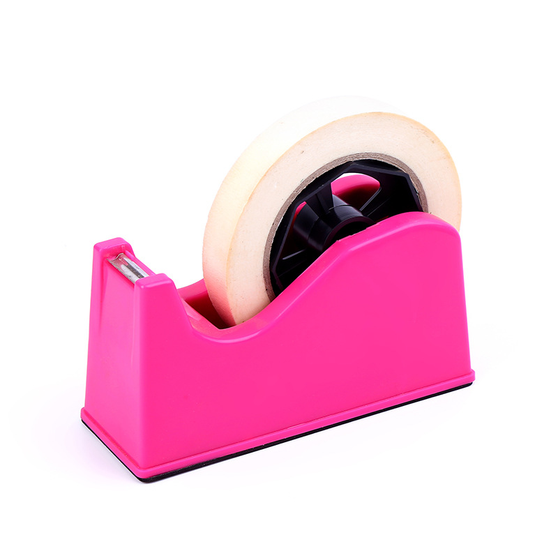 Tape dispenser - met snijmeshouder - Rozerood - 1 verpakking - Image 1