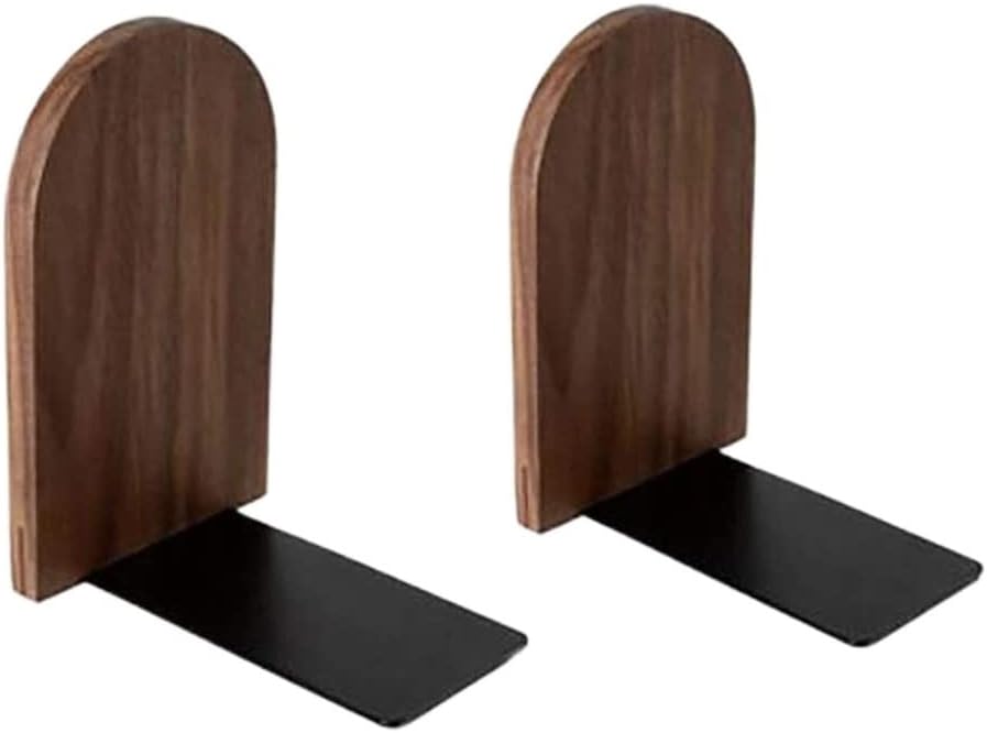 Bookends - Non-slip bookends - Heavy duty wooden bookends - Removable - 2-pack - Image 1