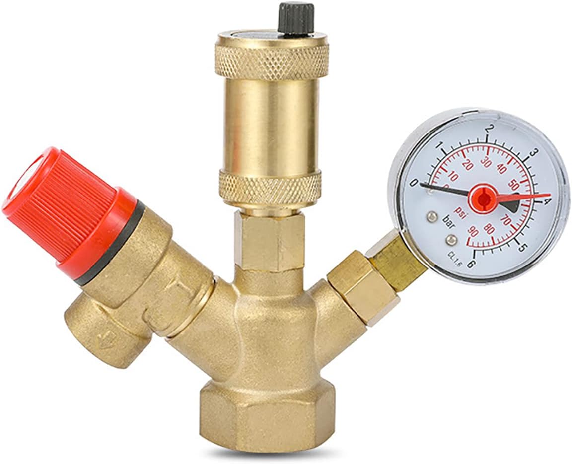 Water pressure regulator DN25 Pressure regulator Brass boiler valve set - Image 1