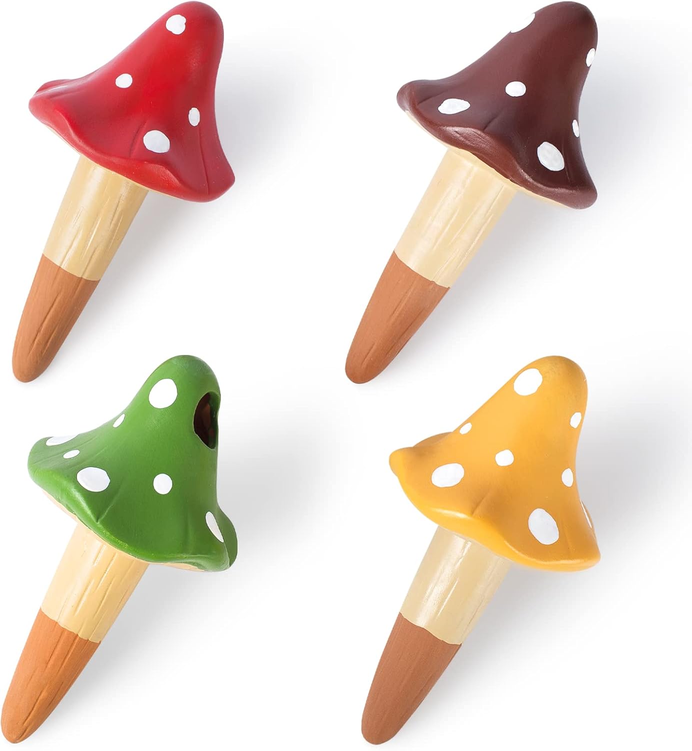 Self-Watering Spikes, Mushroom-Shaped Plant Watering Balls, Irrigation, Terracotta Watering Device, Garden Irrigation for Indoor and Outdoor Plants, 4-Pack - Image 1