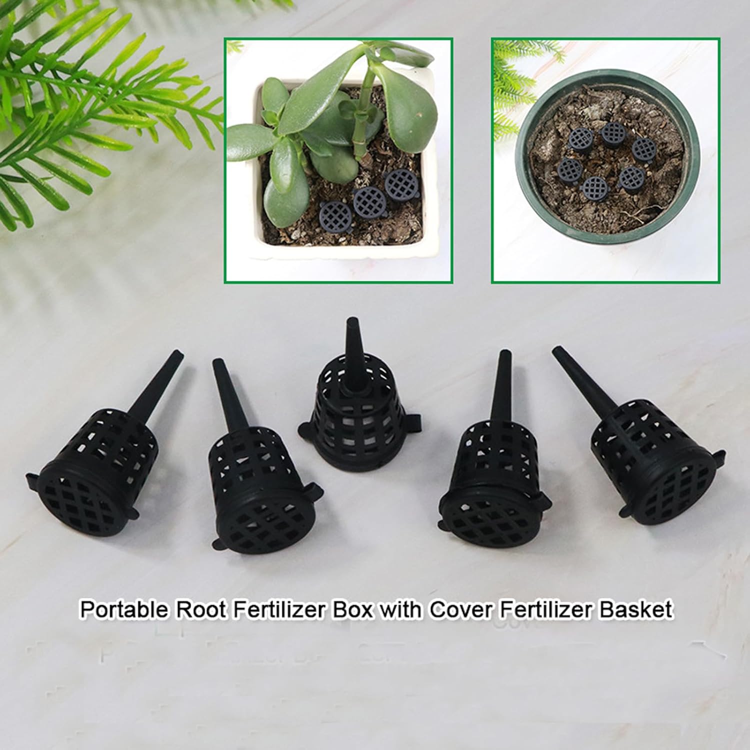50 pcs Fertilizer Basket with Lid, Fertilizer Box for Bonsai, Fertilizer Applicator, Makes Plant Care Easier and More Convenient - Image 3