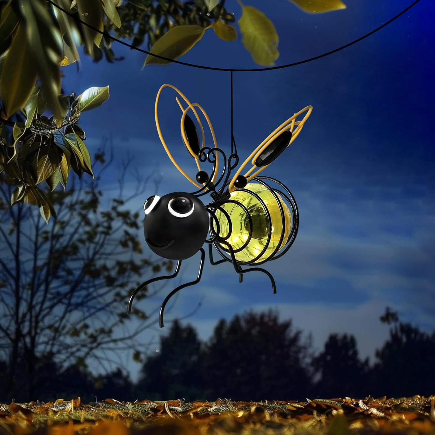 Hanging Bee Sun Garden Light Outdoor Decoration, Outdoor Statues, Figure Lighting Decorations for patio, balcony, garden ornament, housewarming (1 piece) - Image 1