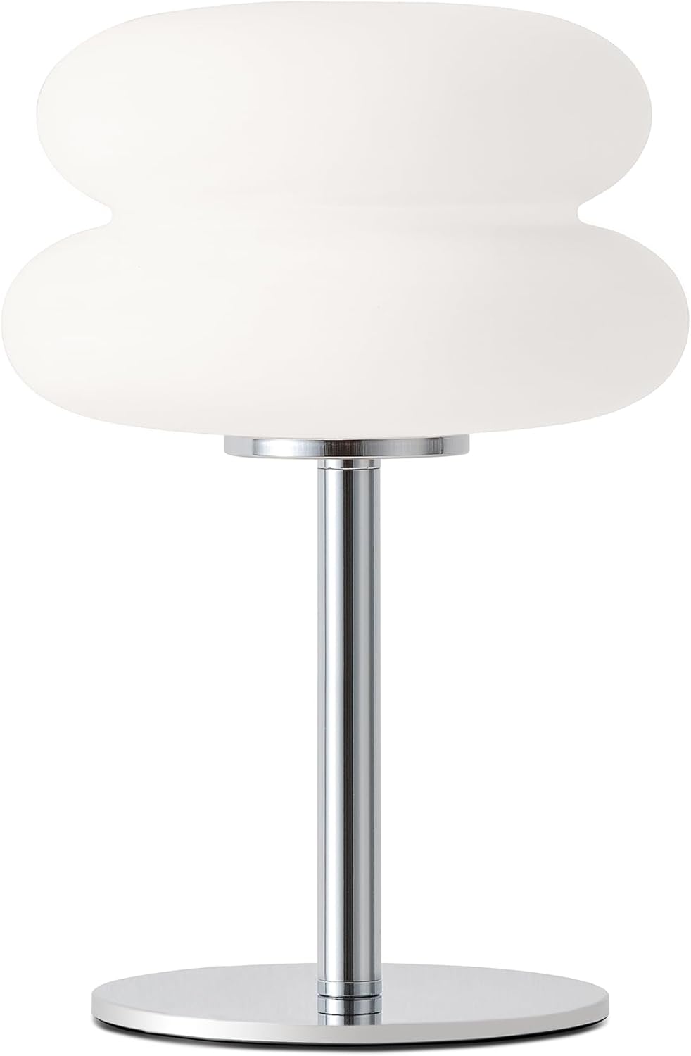 White mushroom lamp, mid-century modern bedside lamp, dimmable retro egg tart bedside lamps, atmospheric home lighting, cute bedroom and living room lamps (no glass) - Image 1