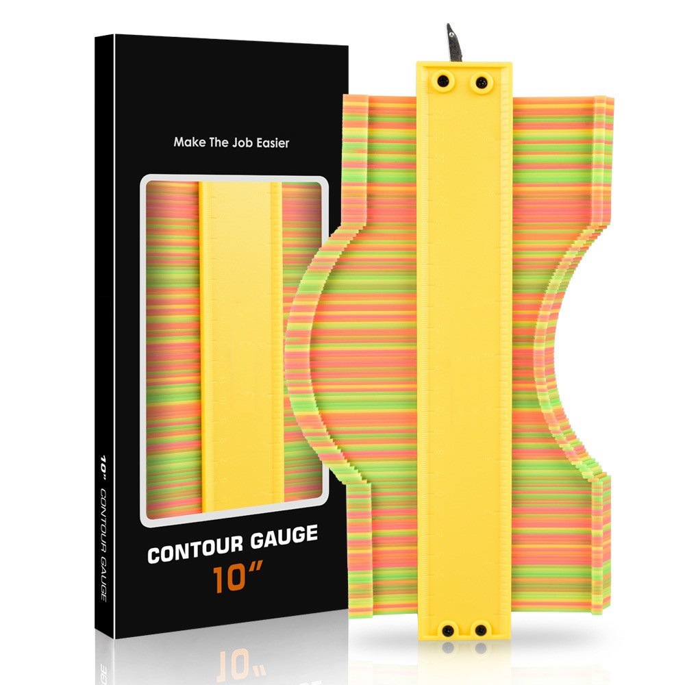 Contour irregular shape ruler contour gauge copy ruler with lock woodworking measurement shape ruler arc ruler, 10 inch - Image 1