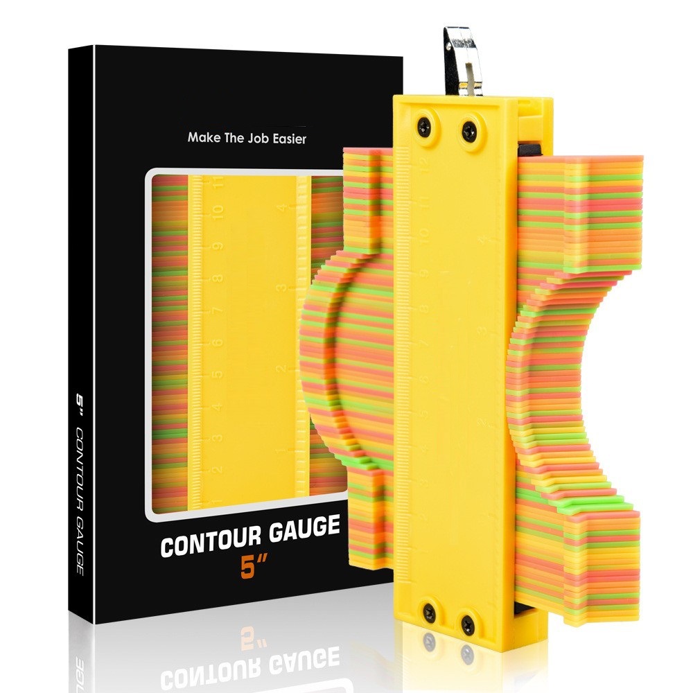 Contour irregular shape ruler contour gauge copy ruler with lock woodworking measurement shape ruler arc ruler, 5 inch - Image 2