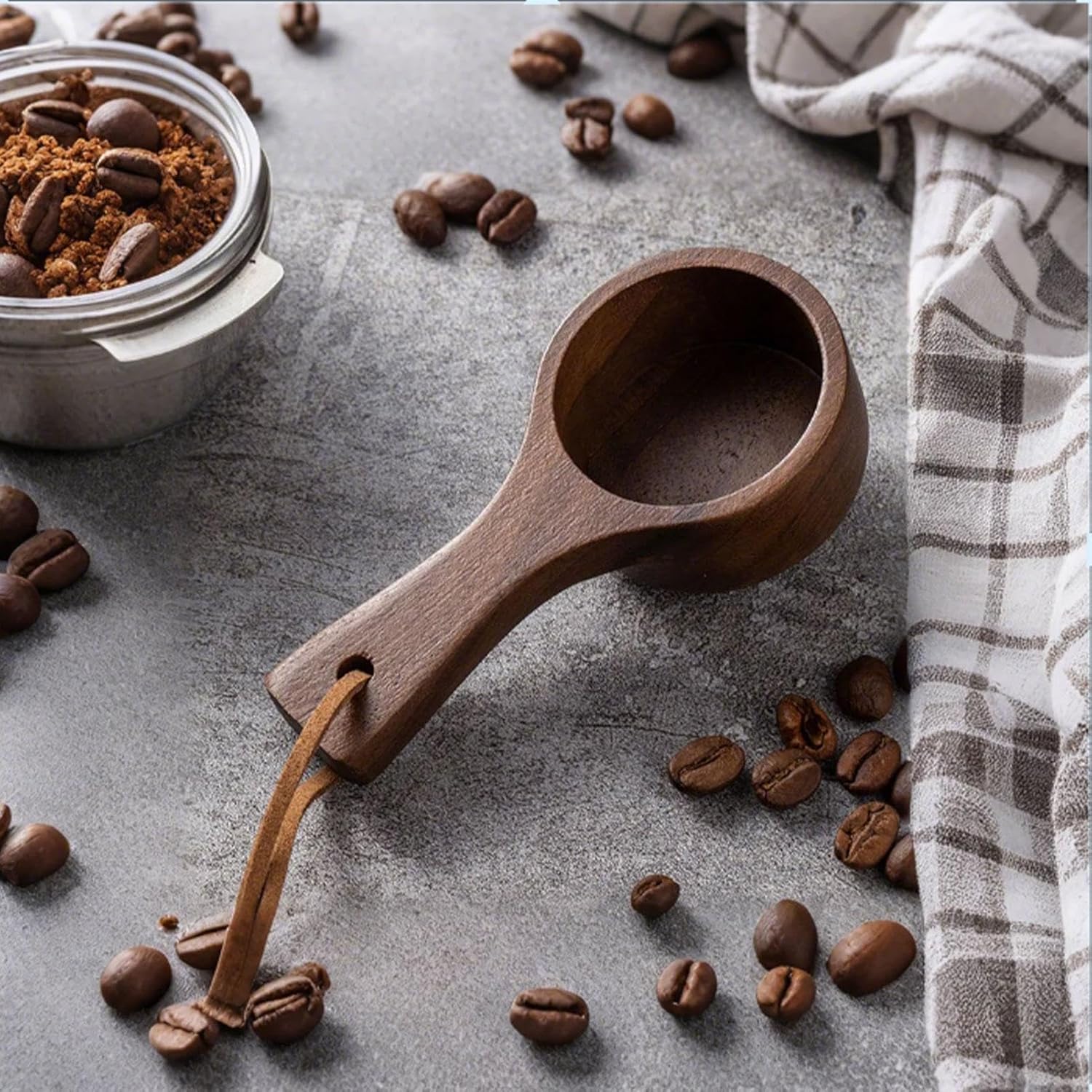 Wooden Coffee Measure Cup - Coffee Measuring Cup, Wooden Coffee Tools, Wooden Coffee Measure Cup | Natural Wooden Coffee Measure Cup, Luxury Spoon Tool with Long Handle, AC - Image 4