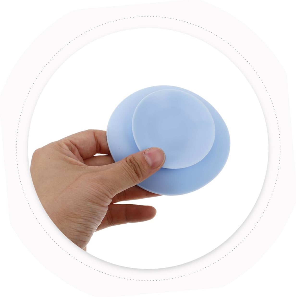 Ciieeo 8 Pieces Suction Cups for Tableware Double-Sided Suction Cups Non-Slip Silicone Suction Cups Mounting Mats for Tableware for Plate, Bowl, Dish, Mug - Image 3