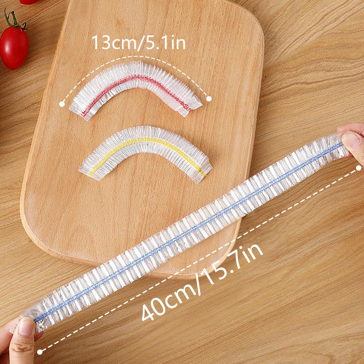100 pieces food covers plastic stretch, food covers reusable food storage bags kitchen supplies for fruit/vegetables/meat/food - Image 2