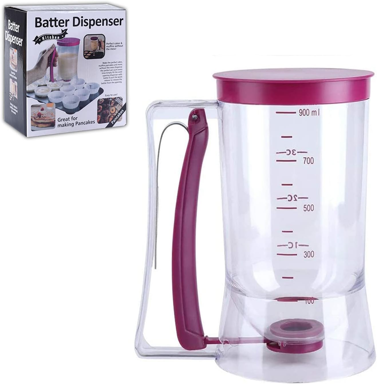 Dough Dispenser - For Filling and Decorating - Pancakes and Donuts - With Measuring Cup - Image 1
