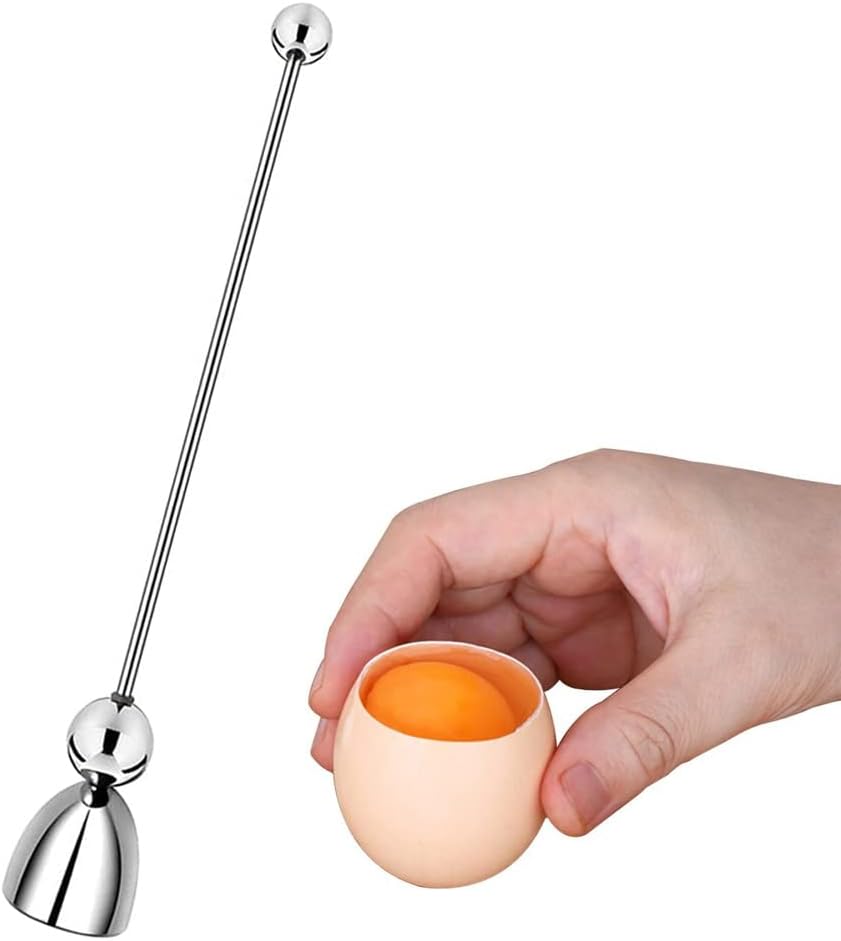 Egg Shell Cracker - Stainless Steel Kitchen Aid - For Soft-Boiled Eggs - Easy to Clean - Kitchen Utensil - Image 1