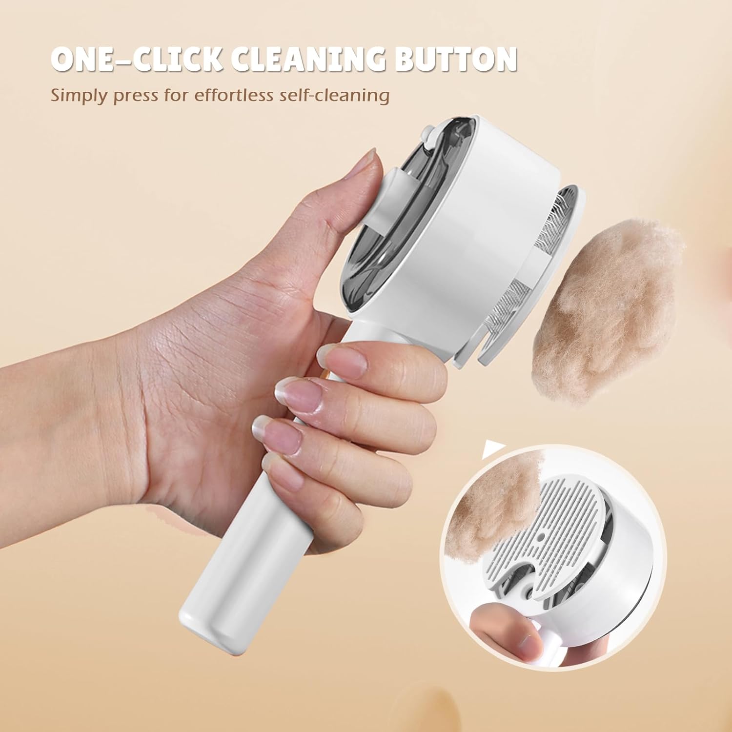 Steam Brush for Animals - Care Against Hair Loss - Suitable for Cats and Dogs - With Cleansing Massage - Image 5