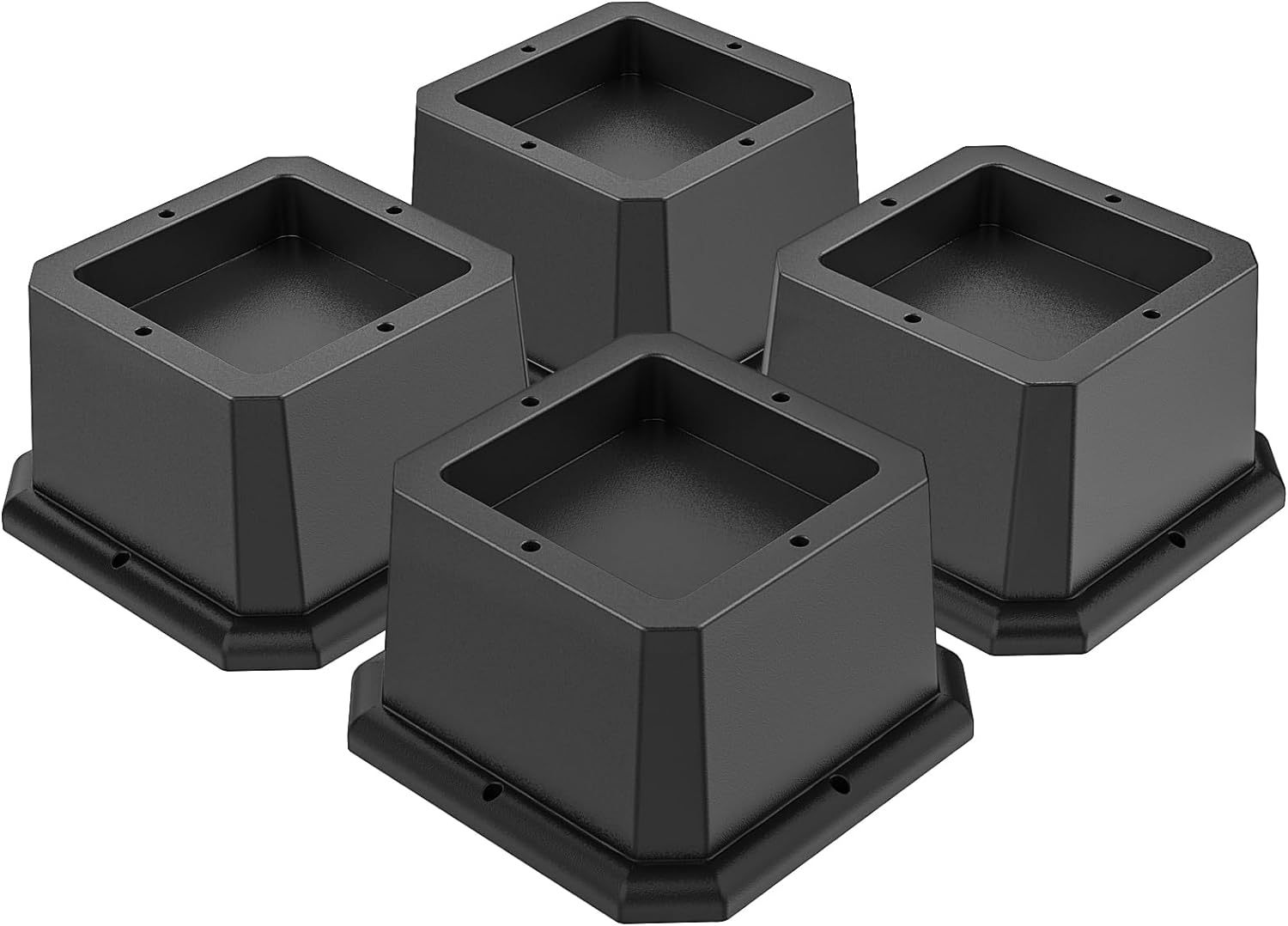 Furniture Risers 2 Inch Bed Risers Heavy Duty Adjustable Bed Lifts for Dorm Rooms Tables Desk Chair Leg Extenders 4-Pack Black - Image 2