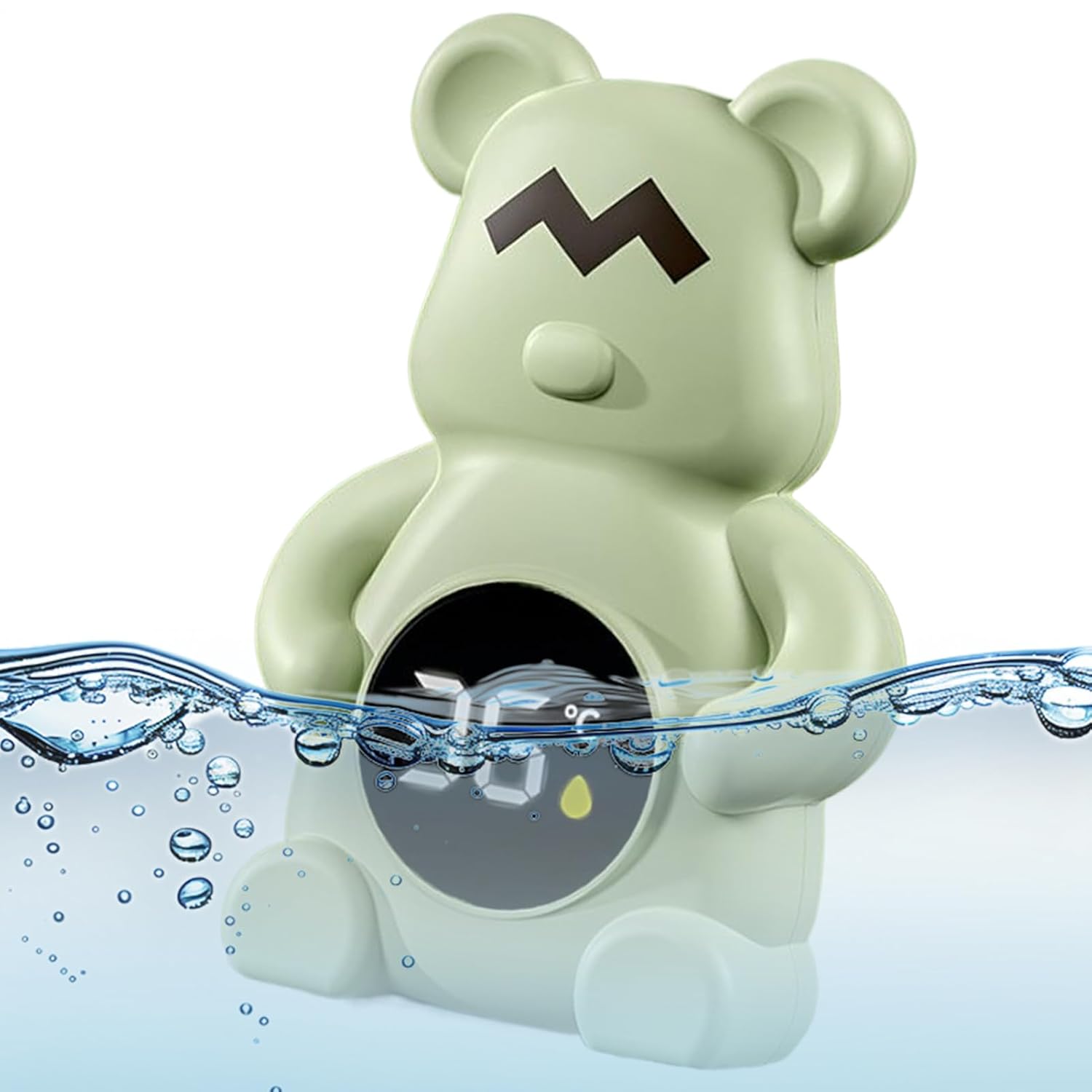Bath thermometer - Bear-shaped with temperature display - For baby and toddler baths - Suitable for indoor and outdoor use - Waterproof design - Image 1