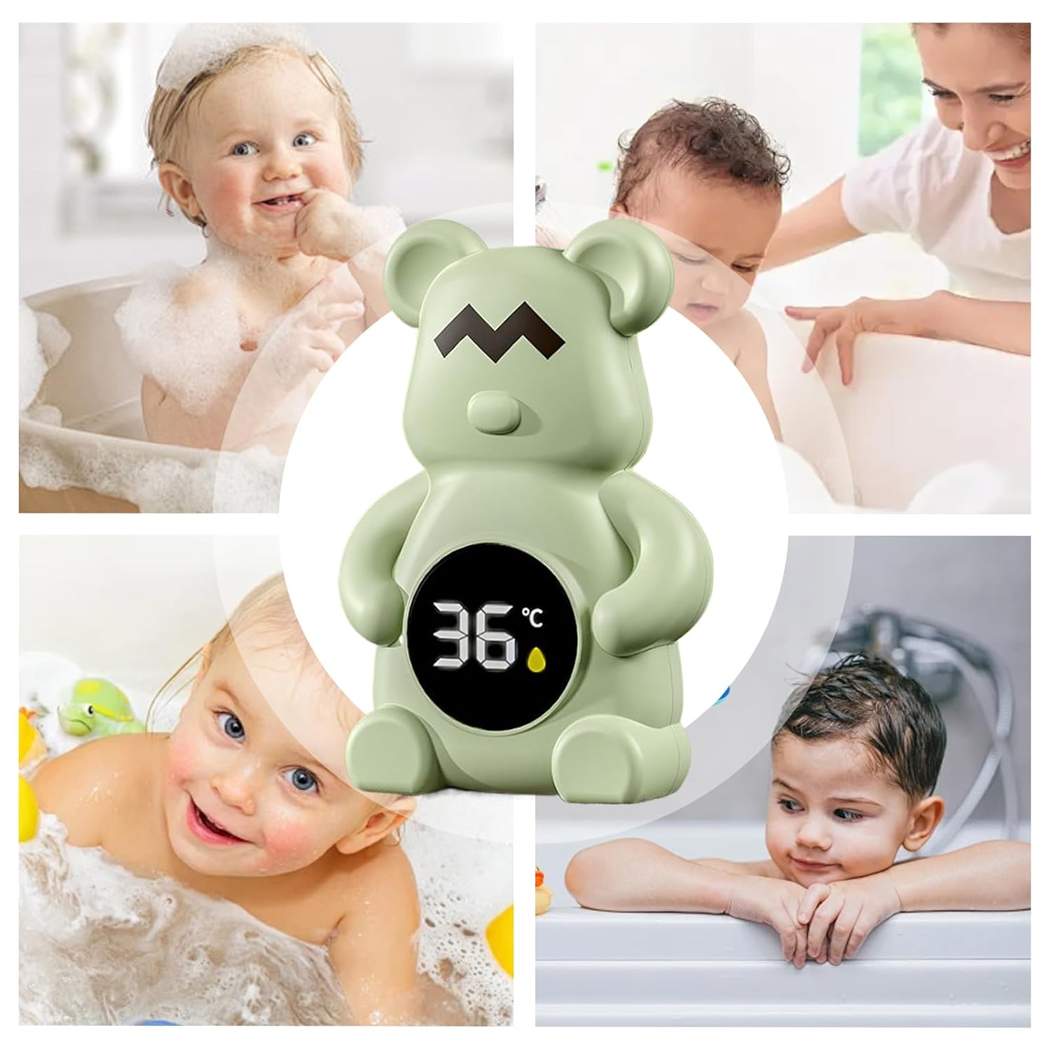 Bath thermometer - Bear-shaped with temperature display - For baby and toddler baths - Suitable for indoor and outdoor use - Waterproof design - Image 4