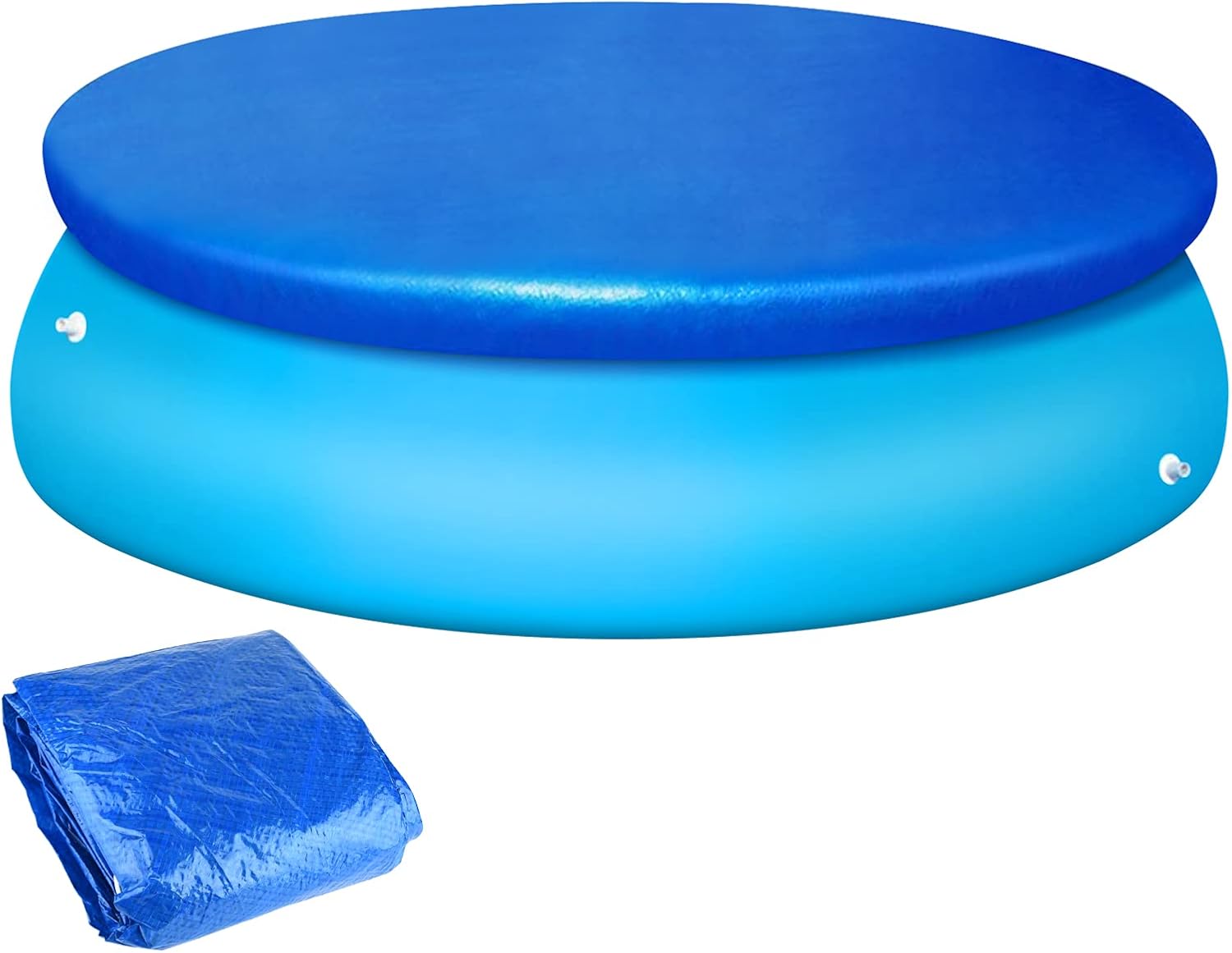 Pool Cover - Round Pool Cover - Round Pool Cover Dust Cover - Suitable for Round Inflatable Pools for Home Use - 10 ft - Image 1
