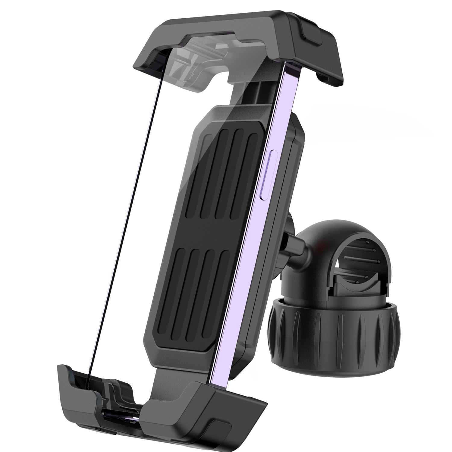 Phone Holder - Bicycle Phone Holder - Motorcycle Phone Holder - Electric Scooter/Electric Bike Handlebar Phone Holder - Suitable for 4.7-7 Inch Bike Accessories - Black - Image 1
