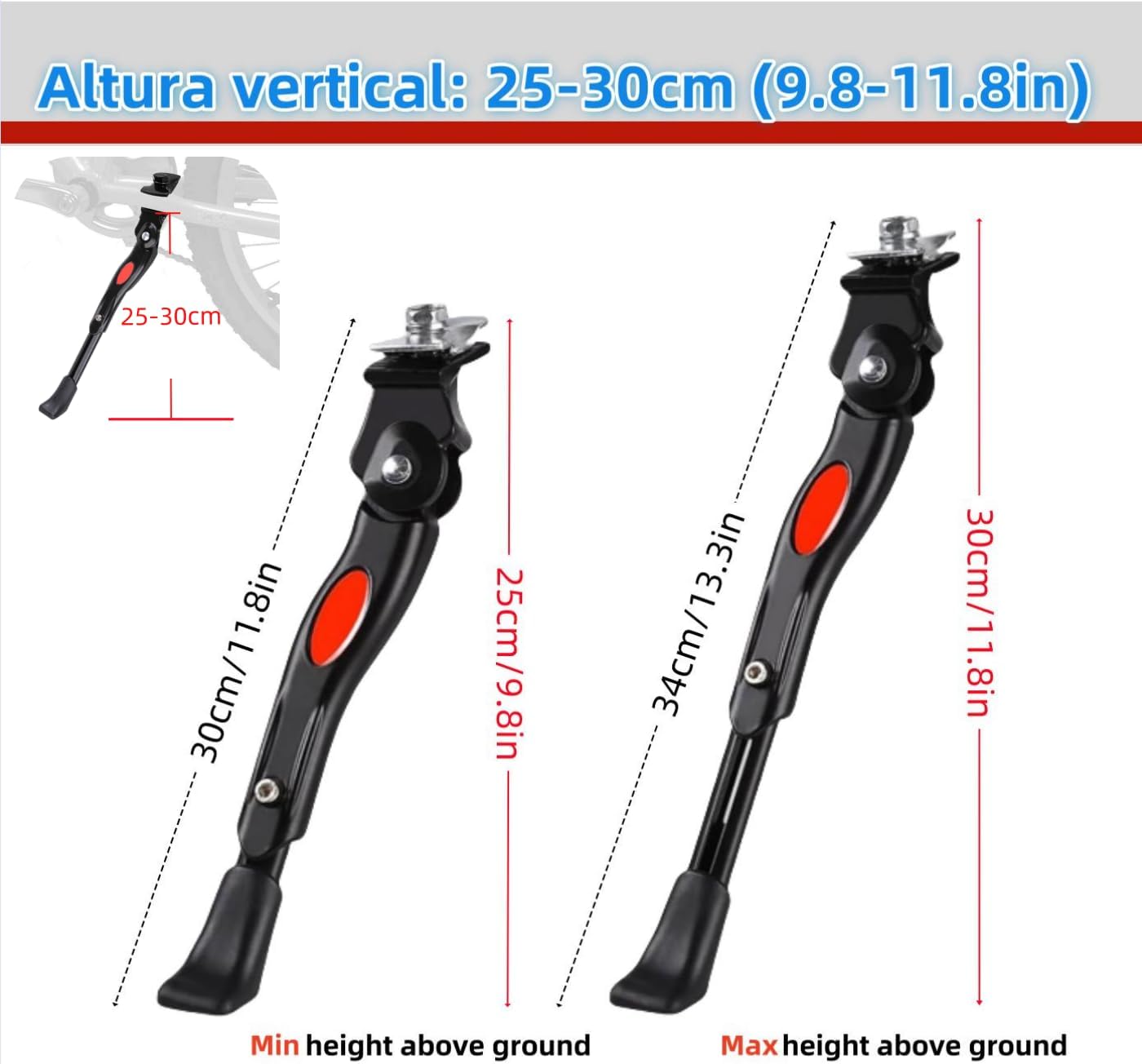 Bicycle stand - Adjustable bicycle stand - Aluminum bicycle stand - Suitable for mountain bikes, racing bikes and folding bikes with wheel sizes of 22
