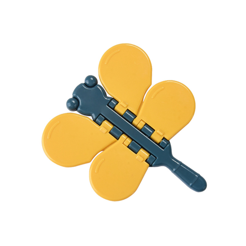 Child Lock Window Locks - Child-Safe Sliding Door Lock - Dragonfly Motif - Child Lock - Suitable for Windows and Doors - Quick-Sliding Door Lock, Patio Door Lock for Babies and Pets - 3 Pieces - Yellow - Image 1