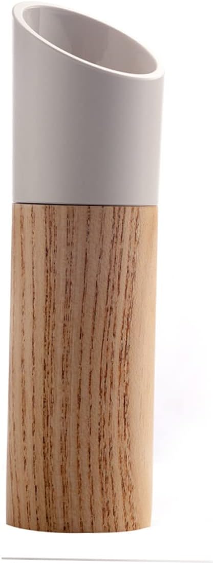 Pepper Mill - Manual Ceramic - Wooden Kitchen Utensil - For Freshly Ground Spices - Easy to Clean - 160mm * 45mm - White - Image 5