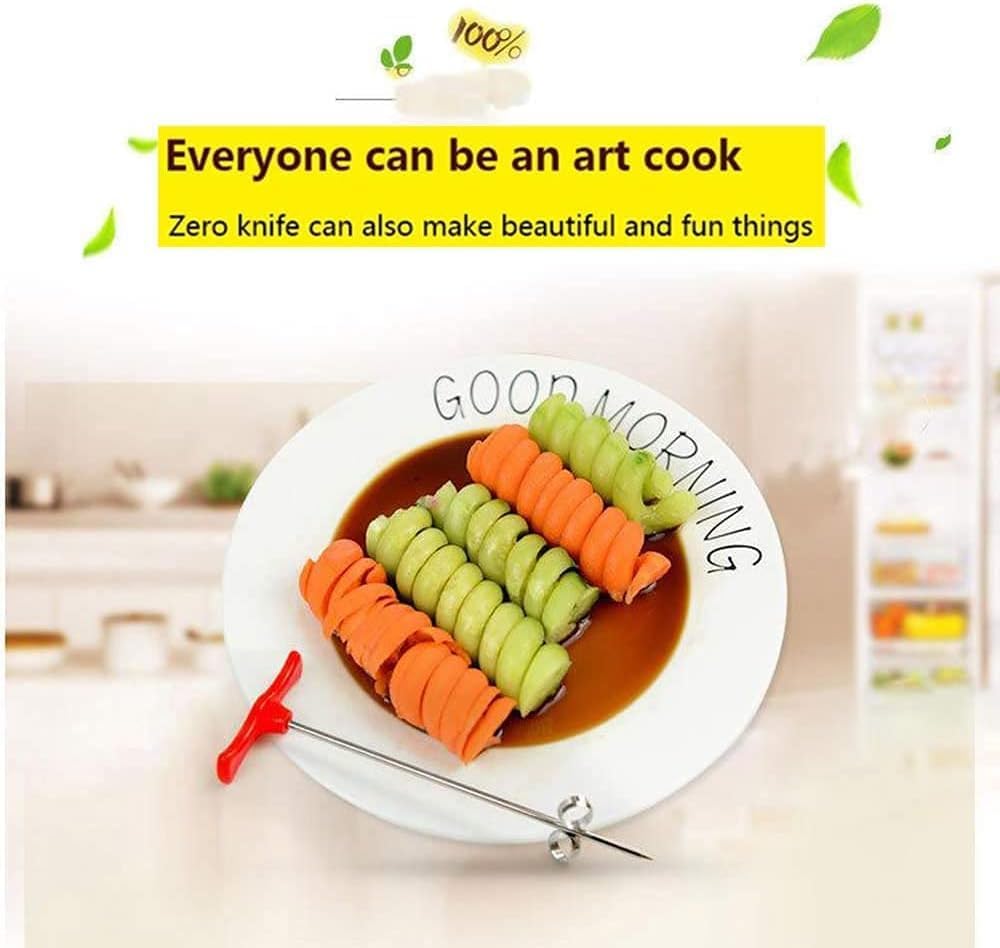 Vegetable cutter - Cutting tools - Potato, carrot, cucumber salad cutter - Manual spiral cutter - Baking - 20 pieces - Image 2