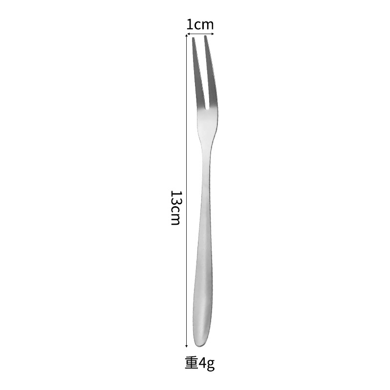 Forks - Reusable Mini Forks with 2 Prongs - for Appetizers, Desserts, Fruit, Cocktails, Parties, Travel - Set of 5 - Stainless Steel - Silver - Image 2