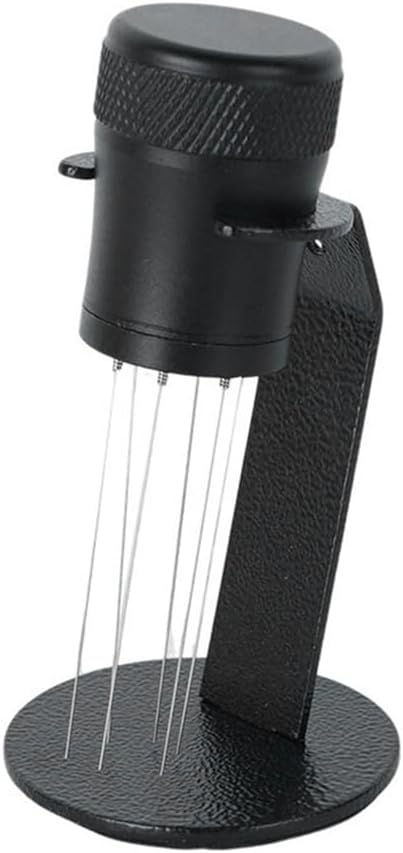 Coffee Mixer - Fabric Mixer with Holder - 6-Pin Coffee Stirrer - Removable and Washable Mixer - Black - Image 1