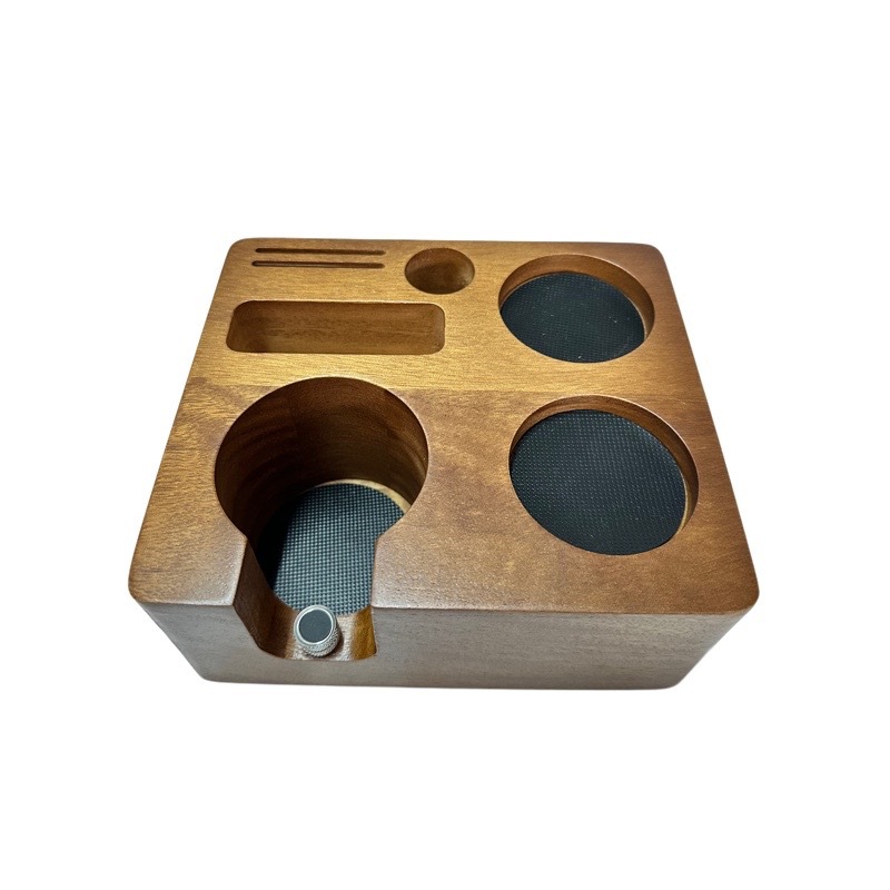 Coffee Tamper - Handle Support - Adjustable Multifunctional Solid Wood Tamper Base - 51/54 mm - Image 1