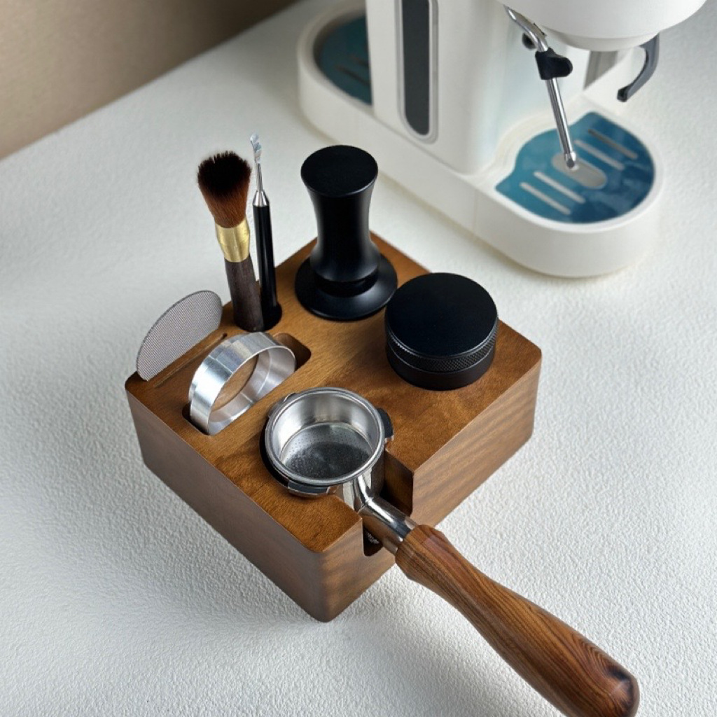 Coffee Tamper - Handle Support - Adjustable Multifunctional Solid Wood Tamper Base - 51/54 mm - Image 3