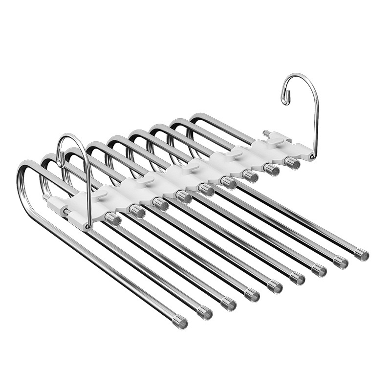 clothes hangers-stainless steel trouser rack-space saving-trouser rack-wardrobe-storage rack-5 tiers-1 - Image 1