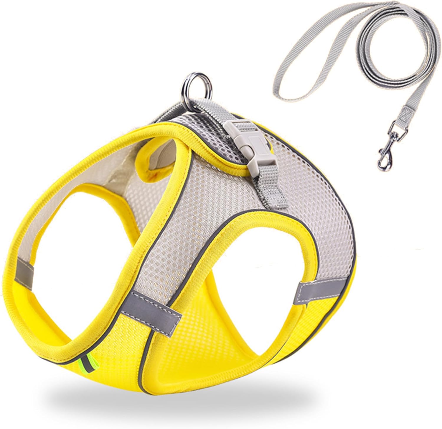 Cat Harness - Cat Harness and Leash Set - Soft, Adjustable, Escape-Proof Cat Leash - Breathable, Comfortable Vest for Easy Putting on, Suitable for Small Dogs and Kittens, Suitable for Outdoor Walks - Yellow XS - Image 1