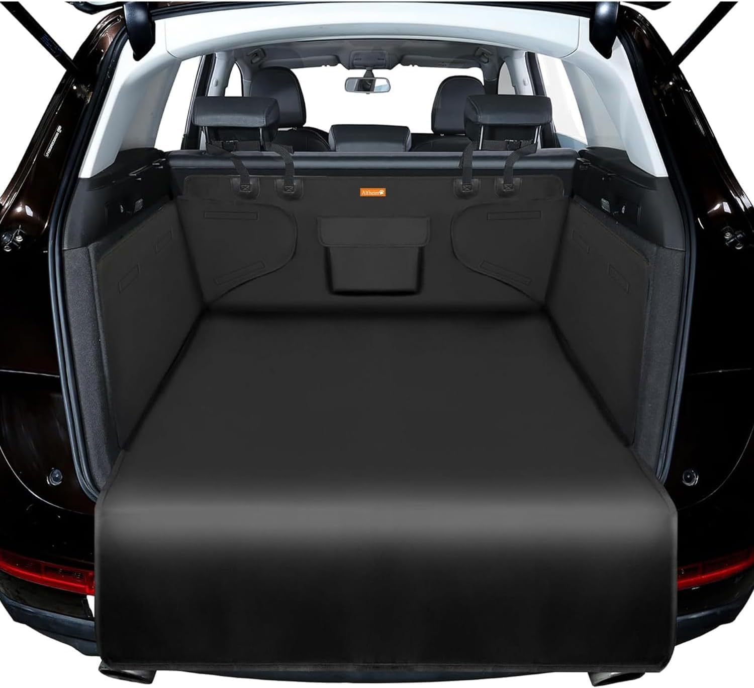 Dog Blanket Car Back Seat - Dog Trunk Liner - Non-Slip & Waterproof Backseat Cover for Pets - Durable Washable Trunk Liner for Travel - Suitable for Small and Medium Cars and Trucks - Black - Image 1