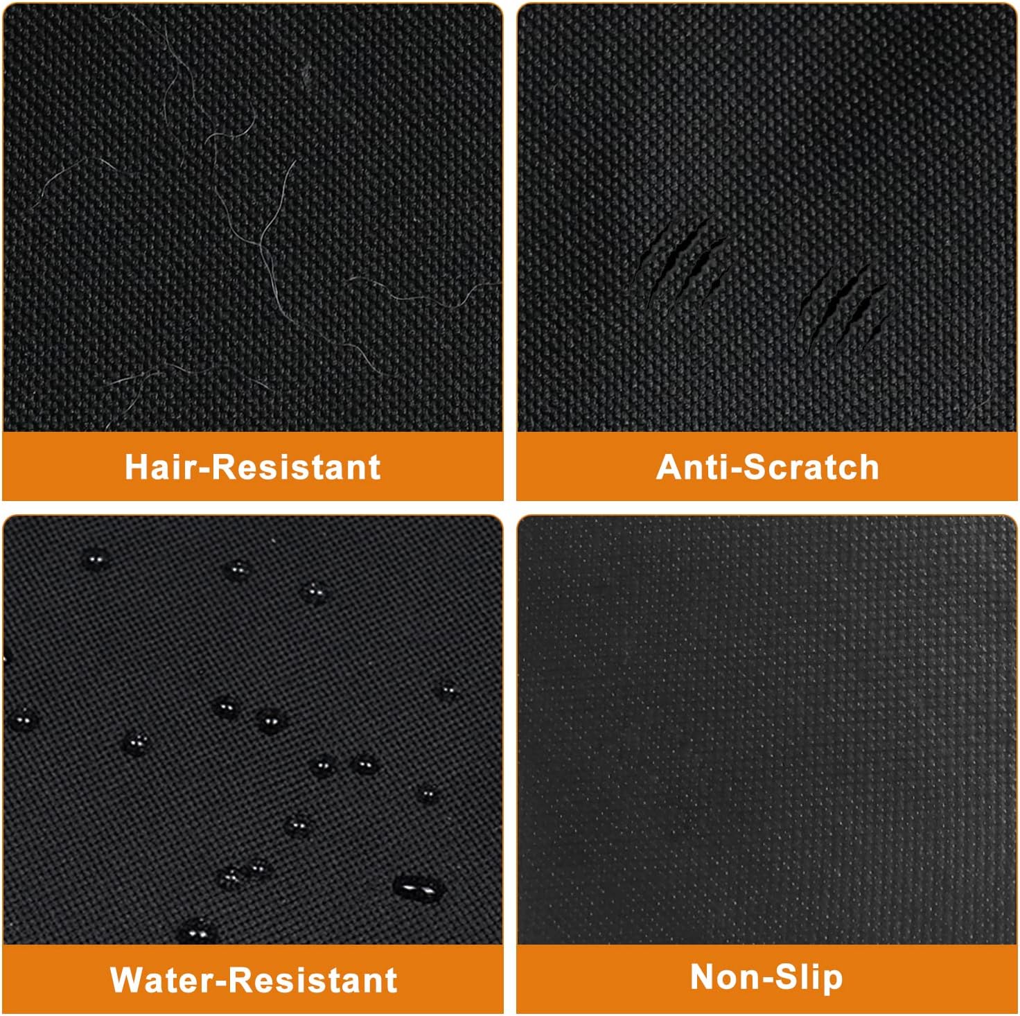 Dog Blanket Car Back Seat - Dog Trunk Liner - Non-Slip & Waterproof Backseat Cover for Pets - Durable Washable Trunk Liner for Travel - Suitable for Small and Medium Cars and Trucks - Black - Image 4