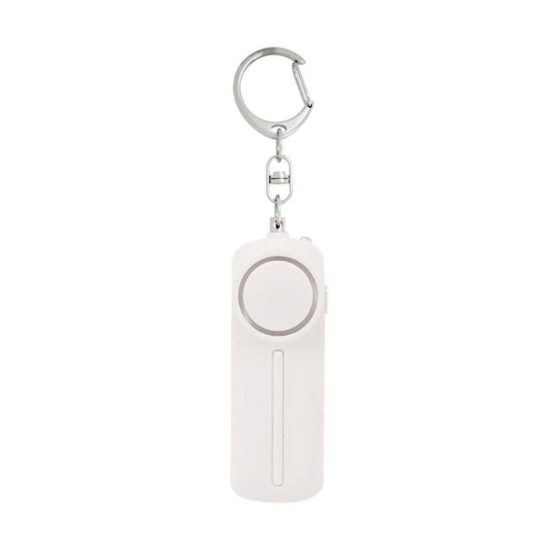 Personal Safety Alarm - Keychain - with LED Light 130DB Personal Alarm - for Women, Girls and Seniors - White - Image 1
