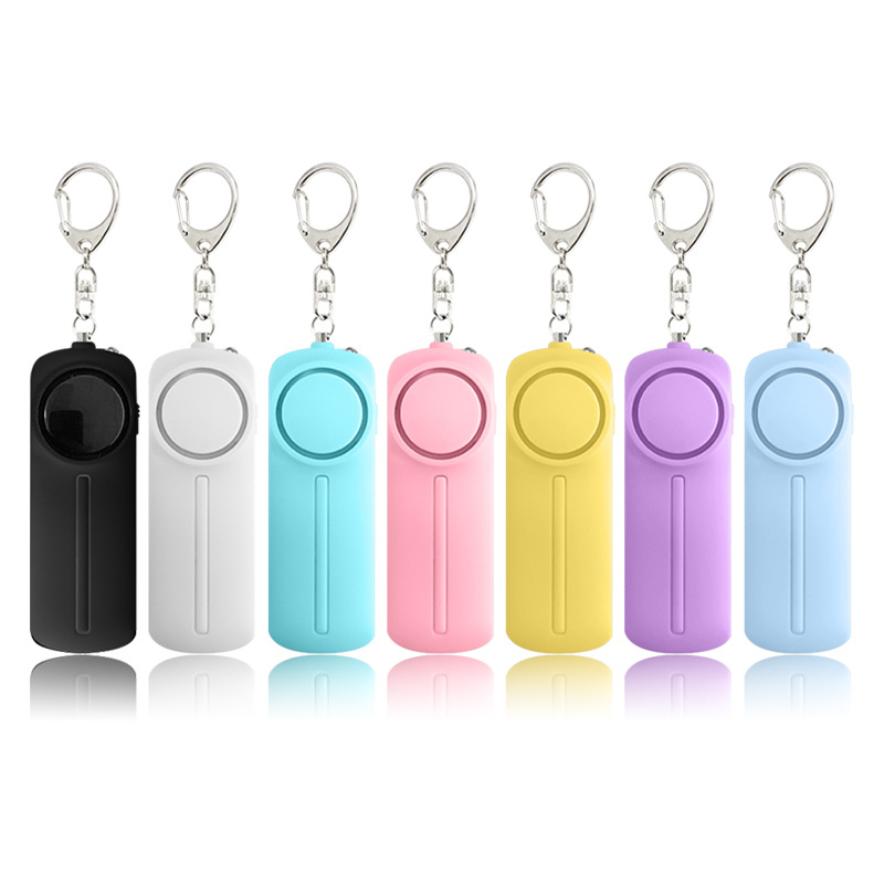 Personal Safety Alarm - Keychain - with LED Light 130DB Personal Alarm - for Women, Girls and Seniors - White - Image 2