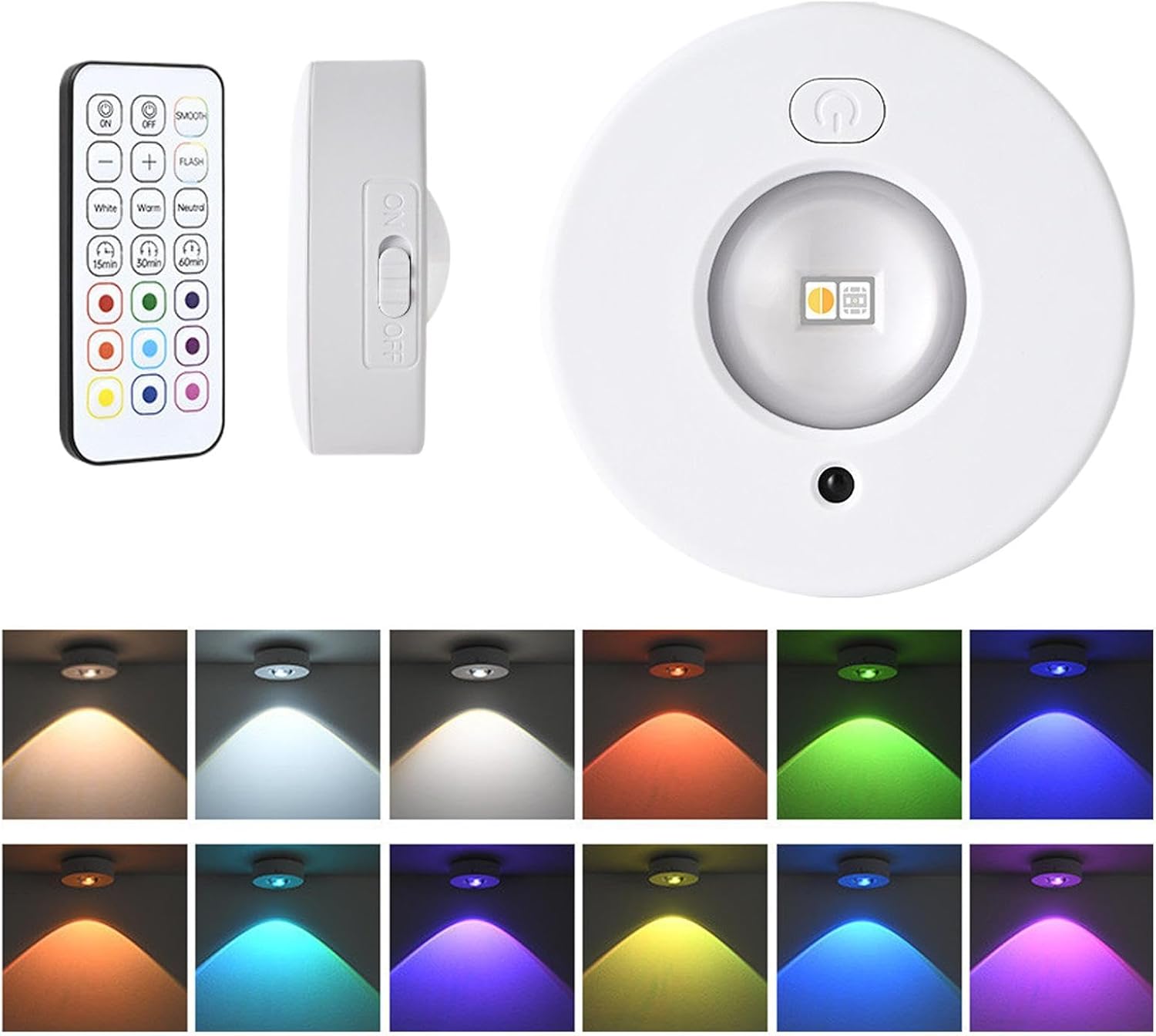 LED Cabinet Light - Rechargeable Bar Lamp with Dimmer and Remote Control - 500mAh USB Dimmable Recessed Light - Suitable for Kitchen, Bedroom, etc. - Image 1