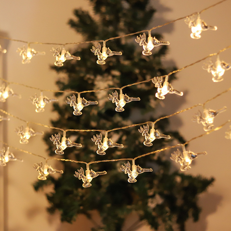 LED Christmas decorative light string - Elk Christmas tree ornament mood light - 3 battery box - 6 m 40 lights - Image 1