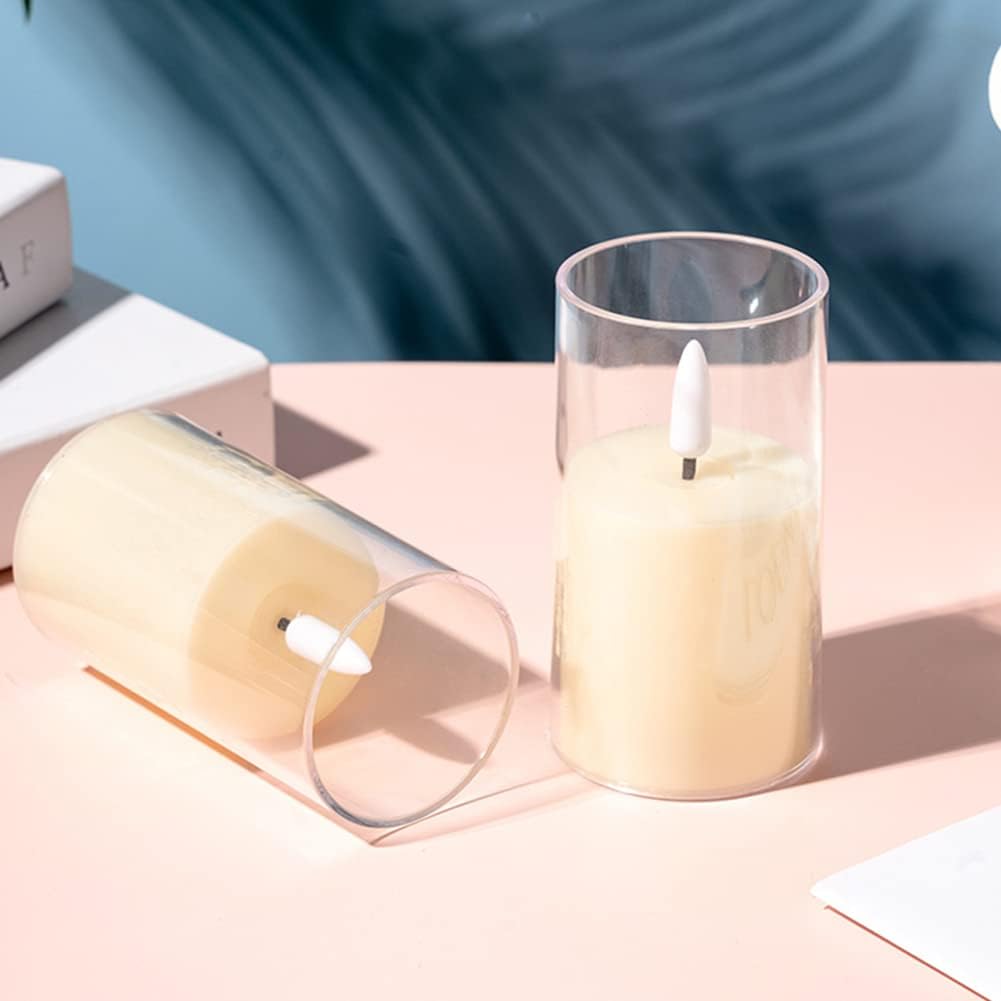 LED electronic candles, plastic candles, candle holders, flameless fireplaces, suitable for all kinds of festivals, 3 different sizes (5.5*10cm, 5.5*12.5cm, 5.5*15cm) - Image 5
