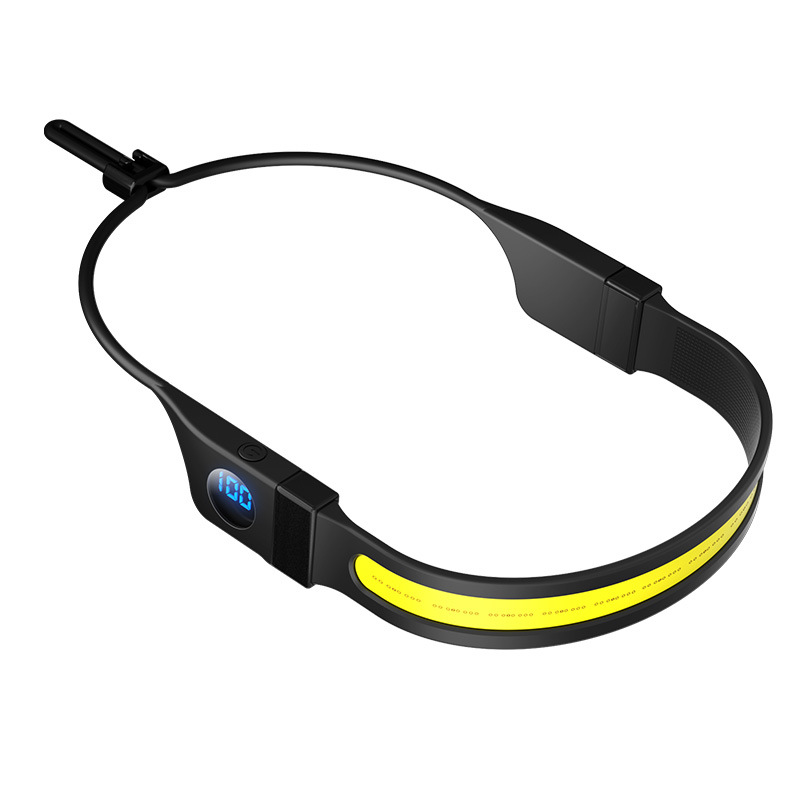 LED Headlamp - 230° Wide Beam - Rechargeable Headlamp with Digital Battery Display - 500 Lumens - Waterproof USB Headlamp for Camping, Running, Hiking - Adjustable Silicone Strap - Image 1