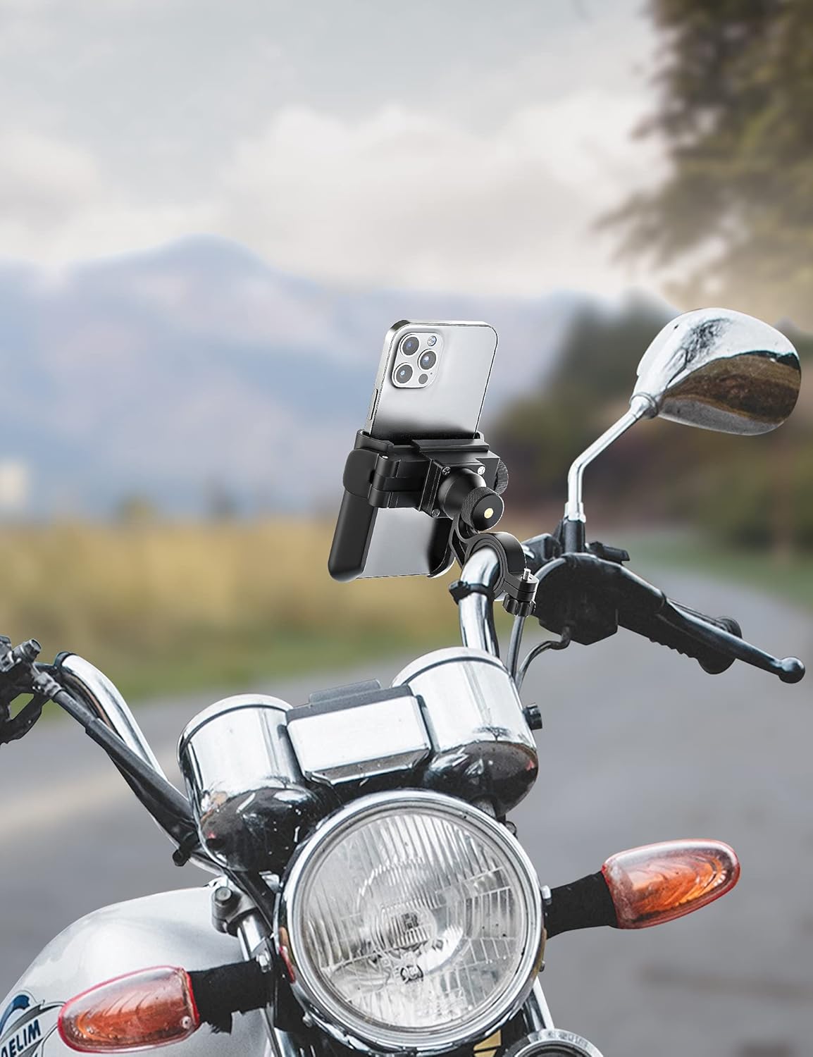 Bike Phone Holder - 1S Quick Release & 360 Degree Rotatable - For Motorcycle, Scooter & MTB - Universal 3.5-7.0 Inch - Image 4