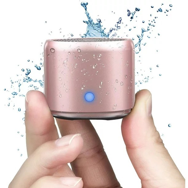 Mini Bluetooth Speaker (Pink) | Portable & Pocket-Sized | Powerful Bass with Passive Radiator | 12-Hour Battery Life | Ideal for Outdoors - Image 1