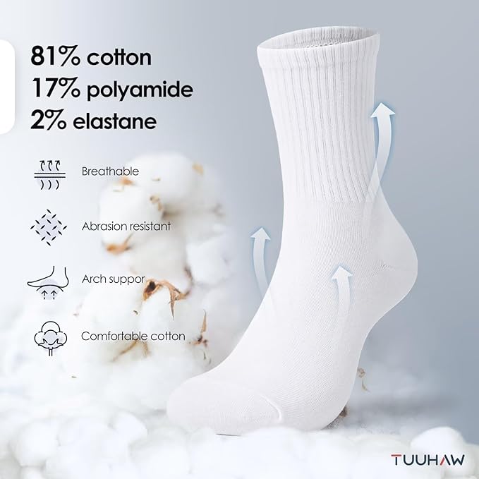 Sports Socks - 3 Pairs Set for Men and Women - Cotton Sports Socks - Suitable for Tennis and Running - Daily Use - Image 2