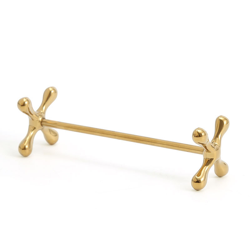 Knife Rests Gold - Set of 6 - Luxury Cutlery Rests - Table Decoration for Dinner & Christmas - Metal - 8 x 3cm - Image 1